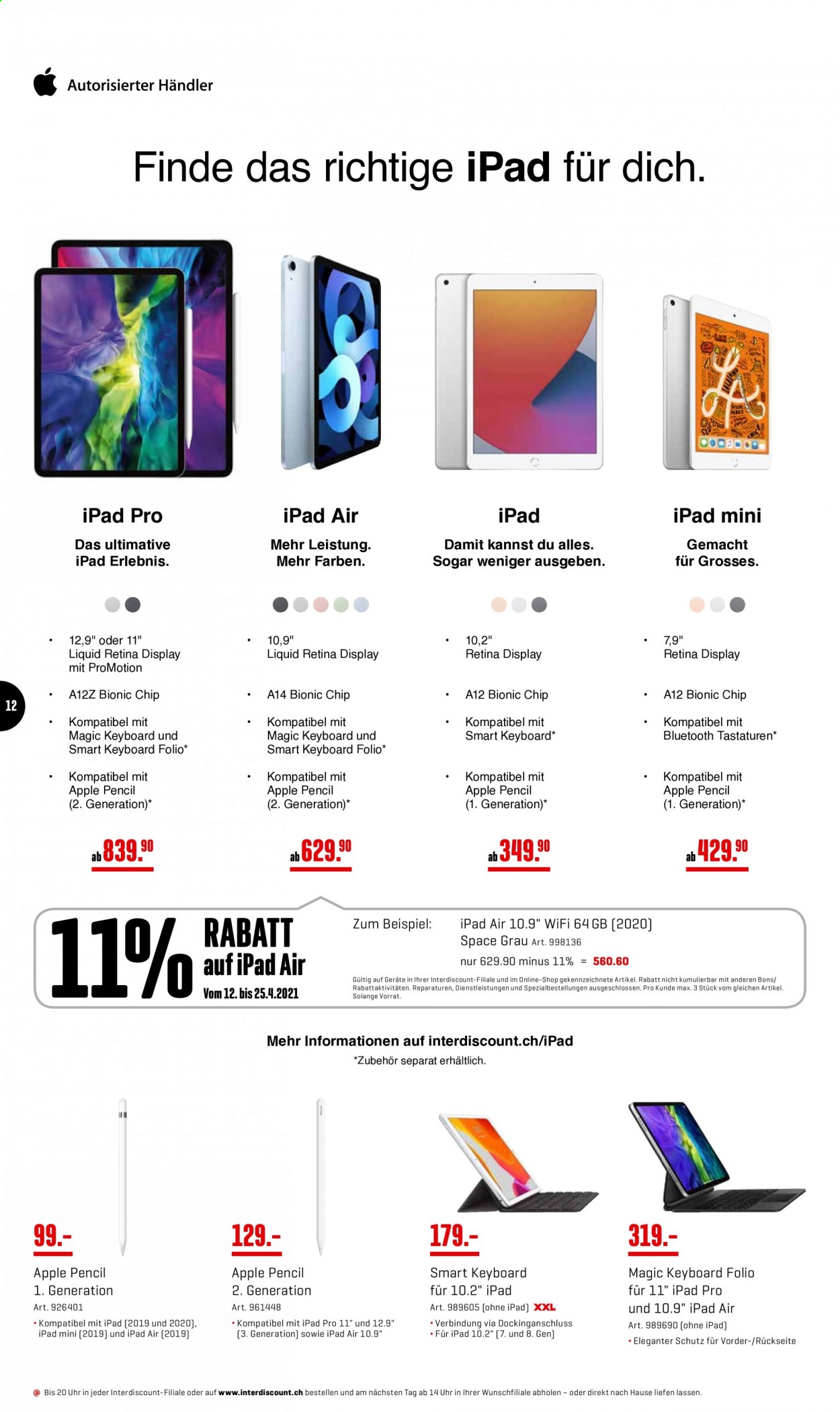 Volantino Interdiscount - 19.4.2021 - 25.4.2021. Pagina 12