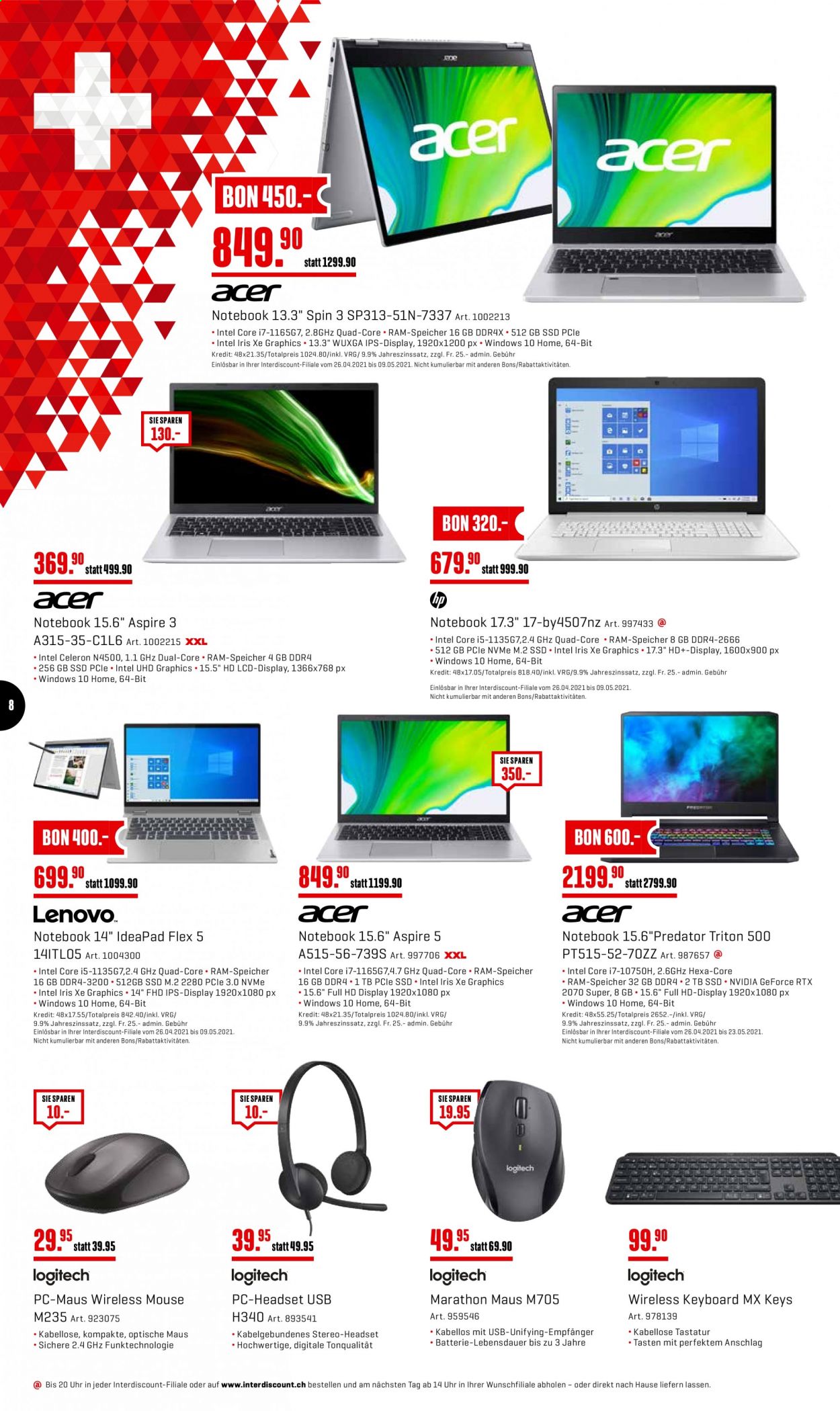 Prospekt Interdiscount - 26.4.2021 - 9.5.2021. Seite 8