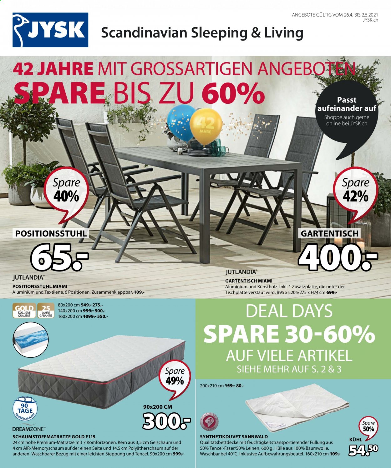 Catalogue JYSK - 26.4.2021 - 2.5.2021. Page 1