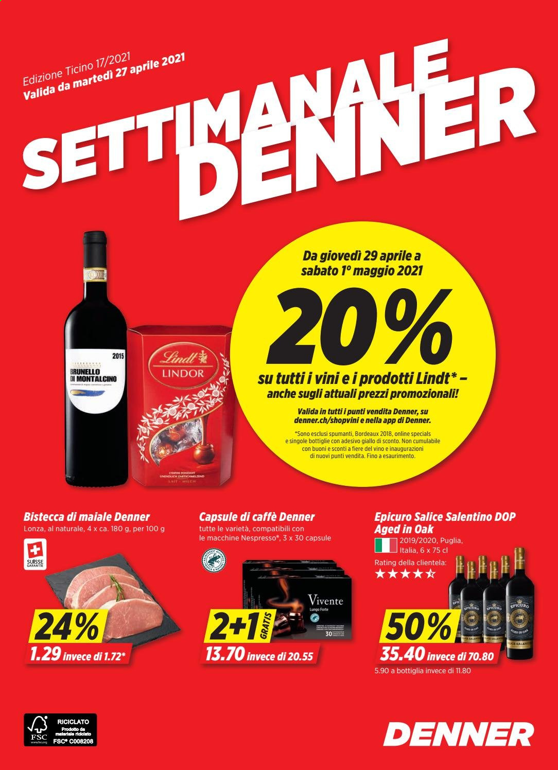 Volantino Denner - 27.4.2021 - 3.5.2021. Pagina 1