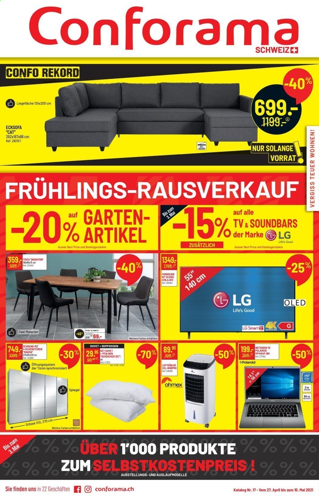 Volantino Conforama - 27.4.2021 - 10.5.2021. Pagina 1