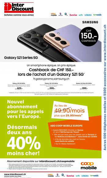 Volantino Interdiscount - 24.5.2021 - 6.6.2021.