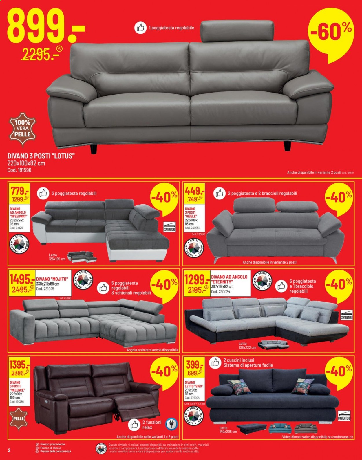 Volantino Conforama - 15.6.2021 - 28.6.2021. Pagina 2