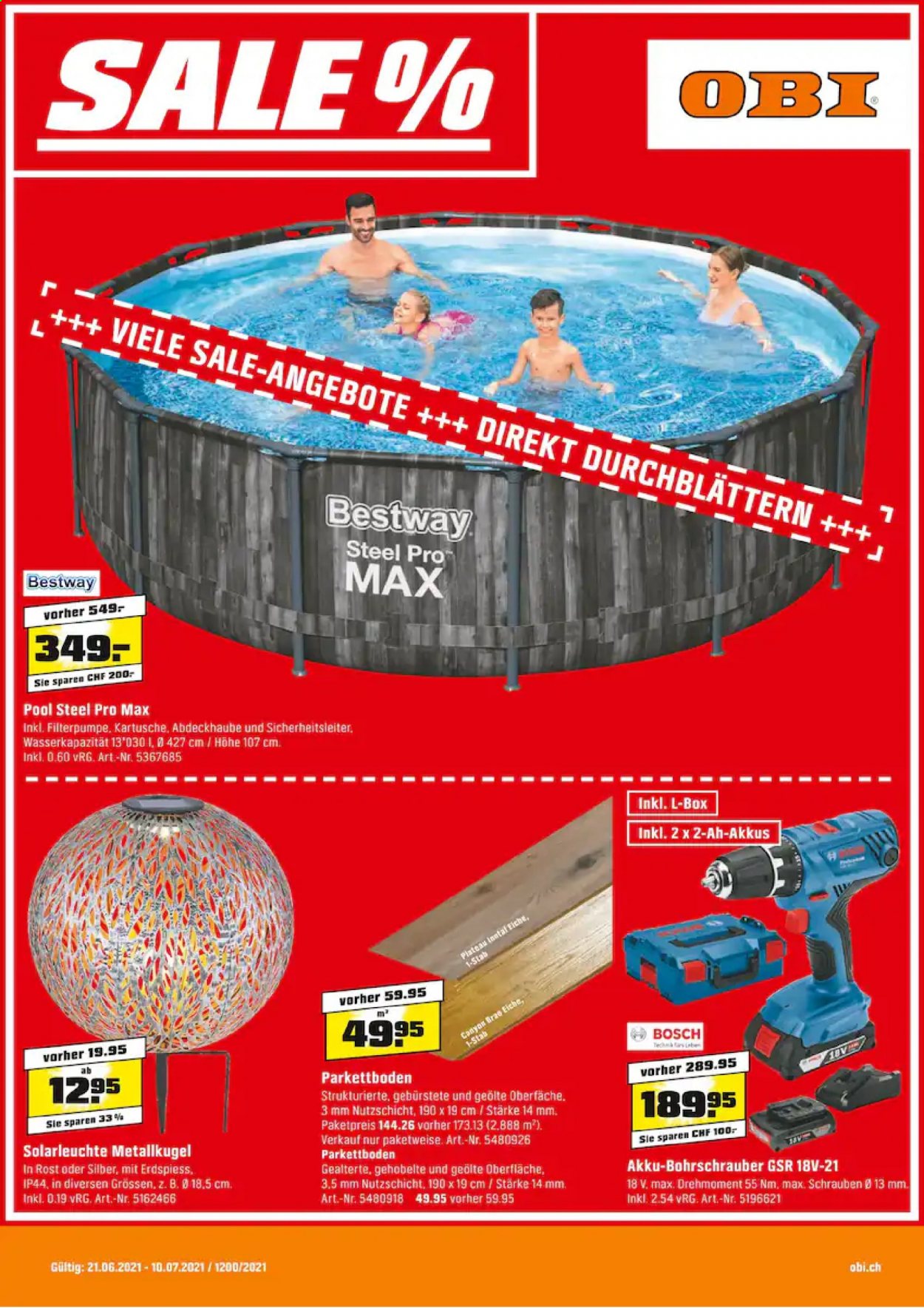 Catalogue OBI - 21.6.2021 - 10.7.2021. Page 1