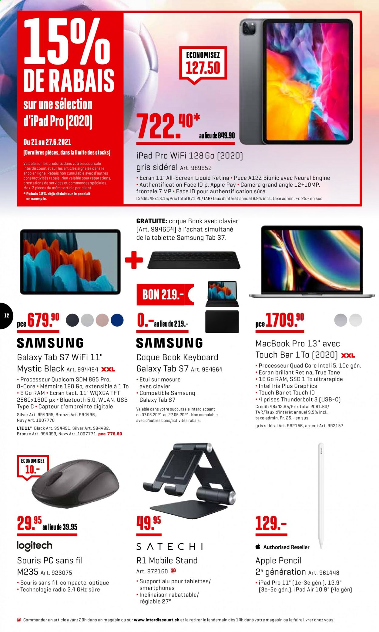 Prospekt Interdiscount - 21.6.2021 - 27.6.2021. Seite 12