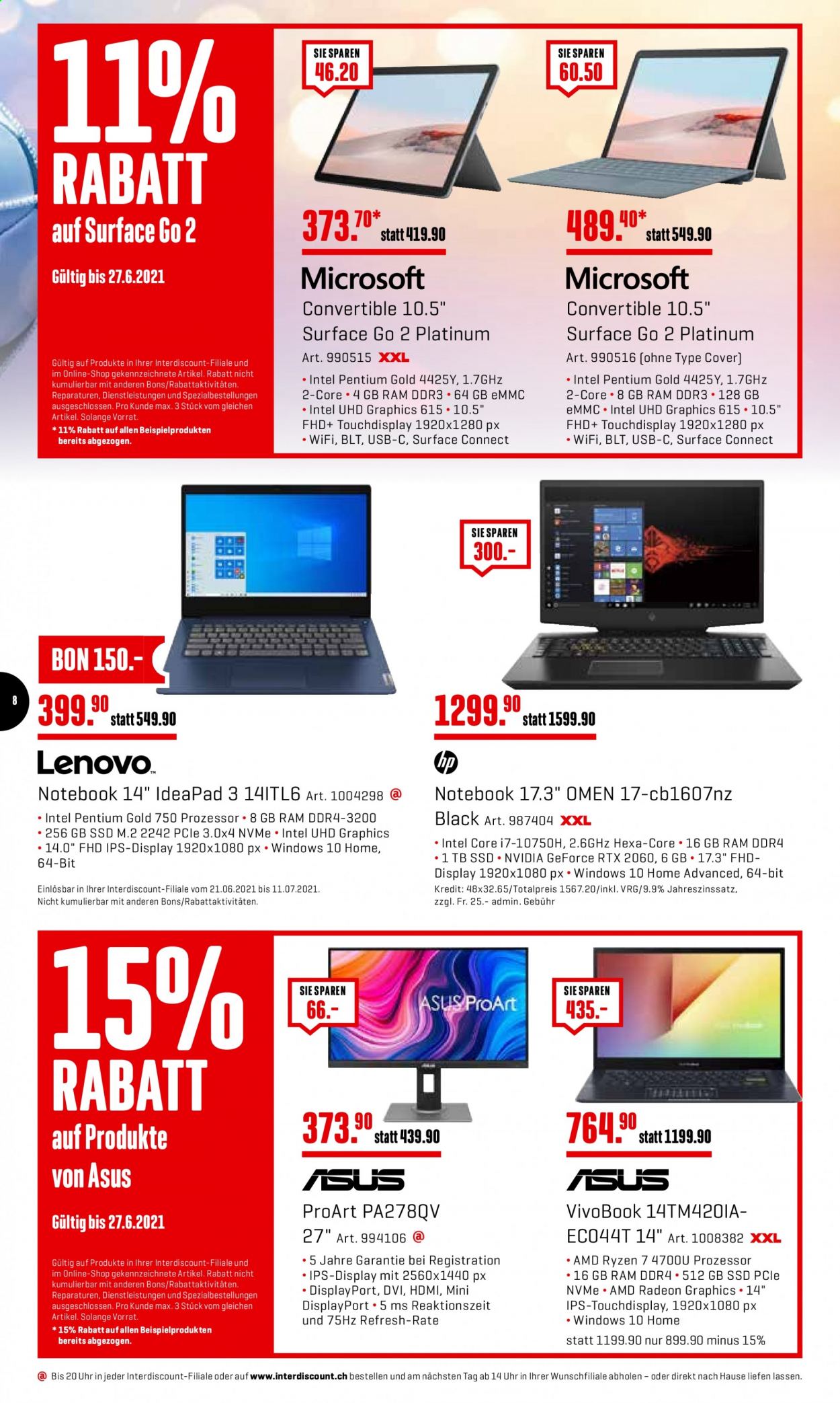 Volantino Interdiscount - 21.6.2021 - 27.6.2021. Pagina 8