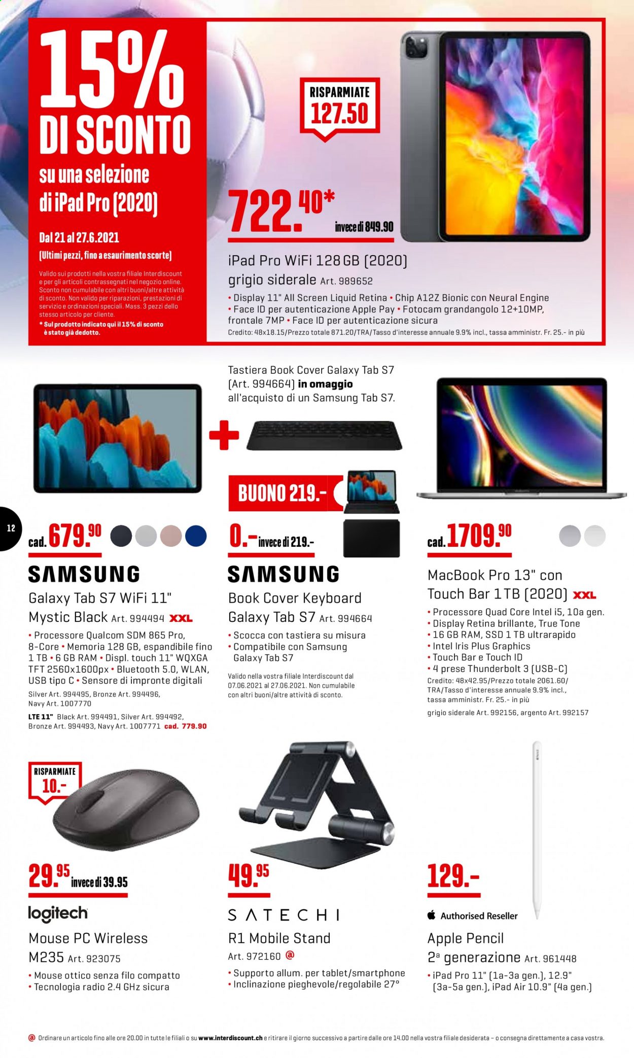 Volantino Interdiscount - 21.6.2021 - 27.6.2021. Pagina 12