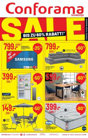 Catalogue Conforama - 22.6.2021 - 5.7.2021.