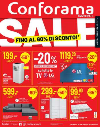 Volantino Conforama - 29.6.2021 - 12.7.2021.