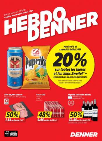 Prospekte Denner - 6.7.2021 - 12.7.2021.
