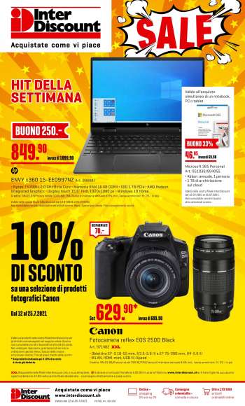 Volantino Interdiscount - 12.7.2021 - 25.7.2021.