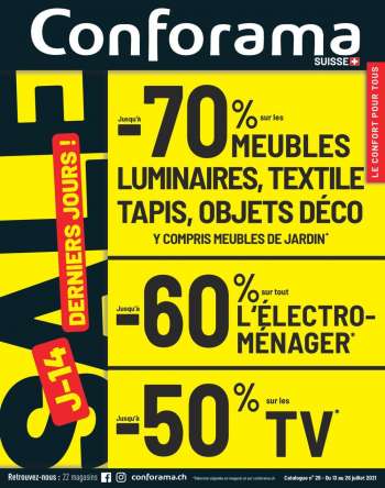 Catalogue Conforama - 13.7.2021 - 26.7.2021.