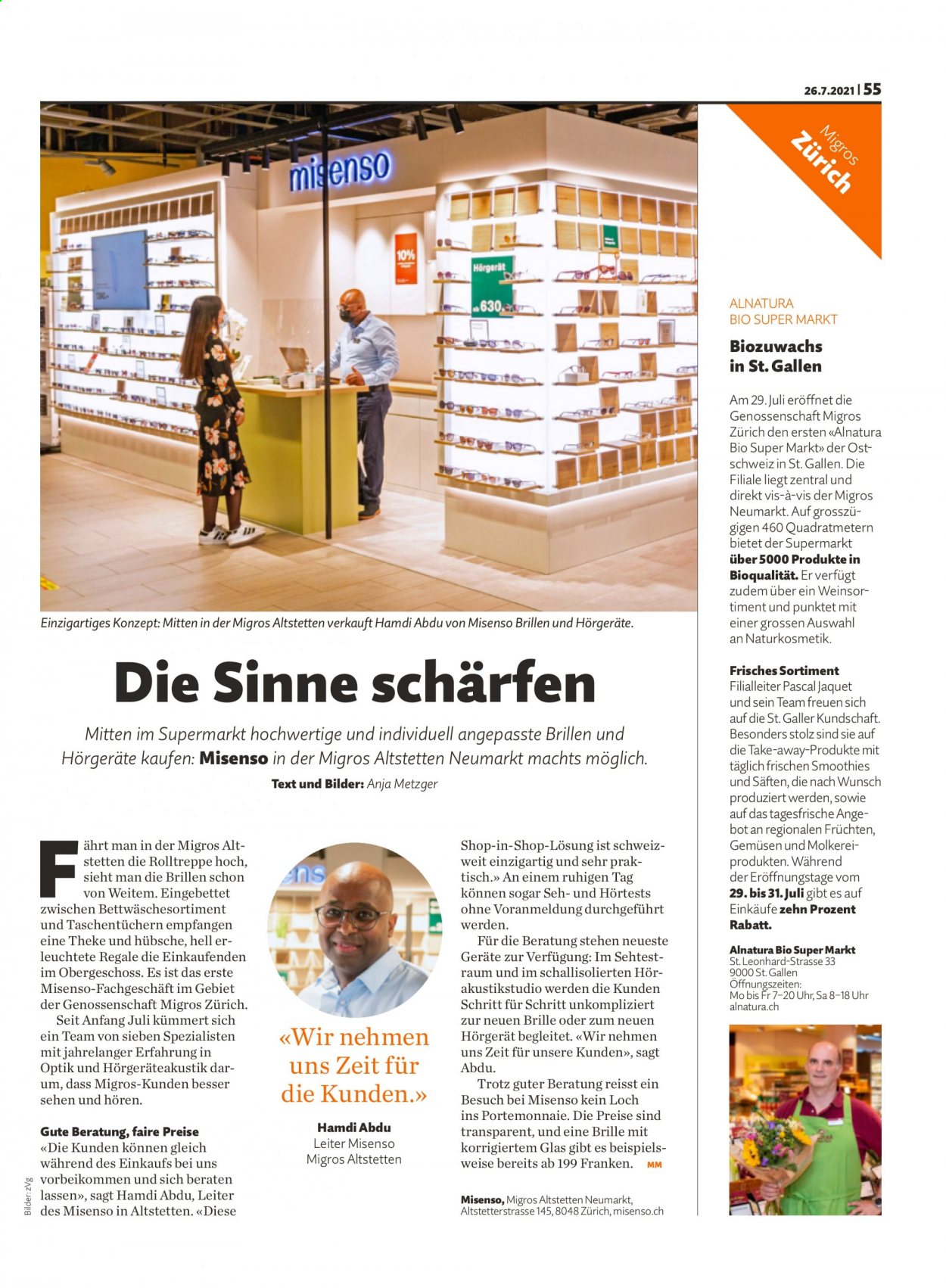 Prospekt Migros - 26.7.2021 - 1.8.2021. Seite 55