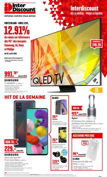 Catalogue Interdiscount - 26.7.2021 - 8.8.2021.