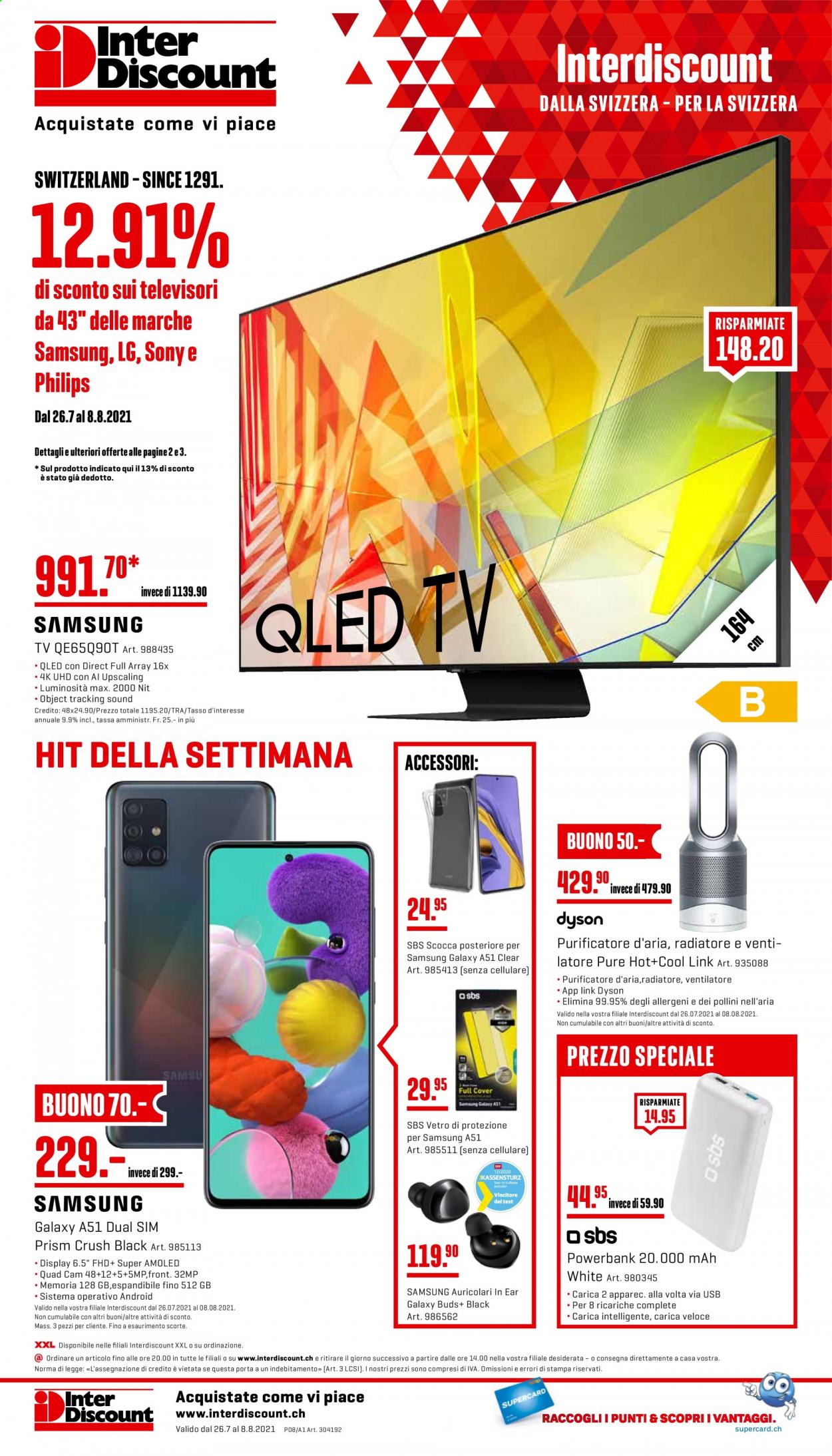 Volantino Interdiscount - 26.7.2021 - 8.8.2021. Pagina 1