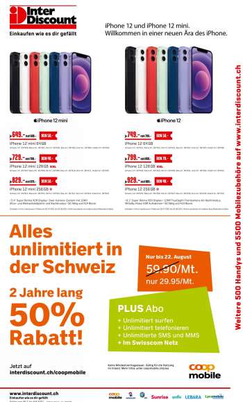 Volantino Interdiscount - 26.7.2021 - 8.8.2021.