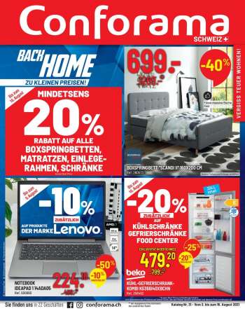 Catalogue Conforama - 3.8.2021 - 16.8.2021.