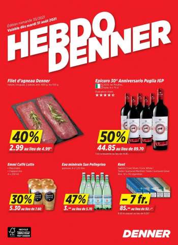 Catalogue Denner - 31.8.2021 - 6.9.2021.