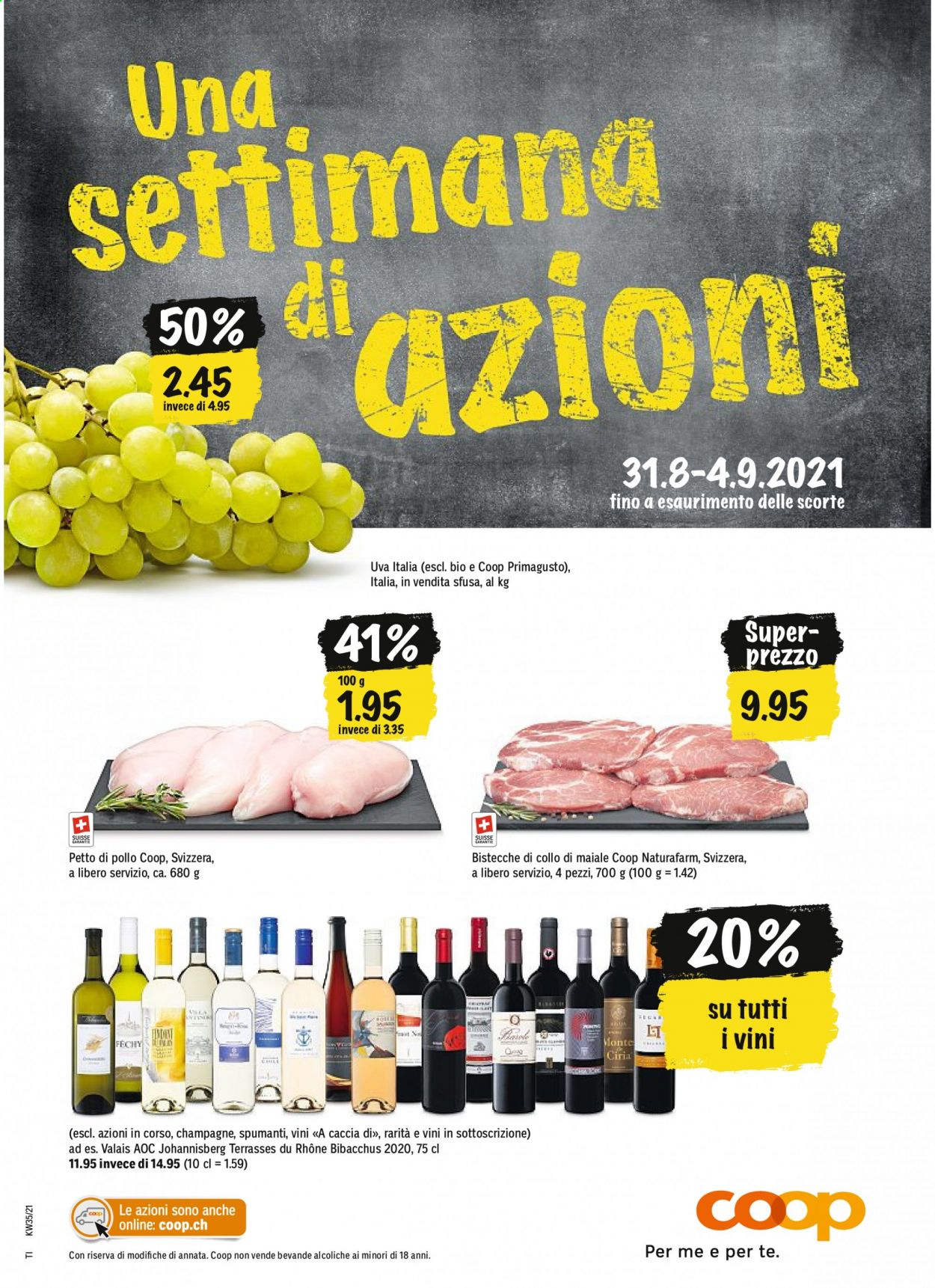 Prospekt Coop - 31.8.2021 - 4.9.2021. Seite 1
