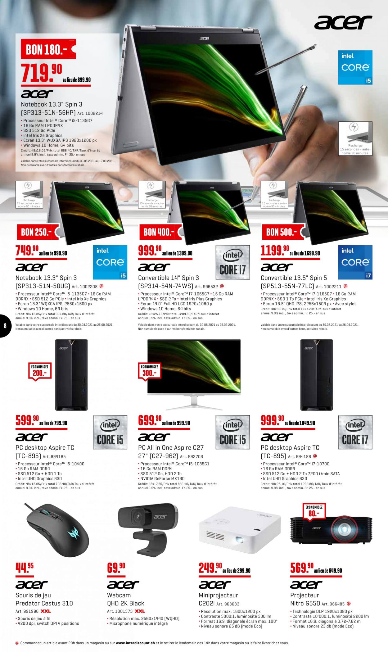 Volantino Interdiscount - 30.8.2021 - 5.9.2021. Pagina 8