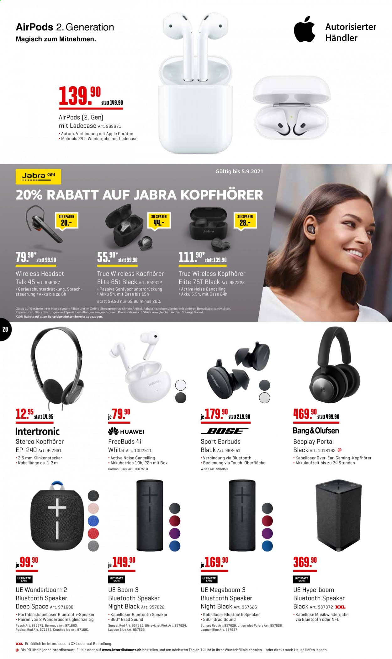 Volantino Interdiscount - 30.8.2021 - 1.9.2021. Pagina 20