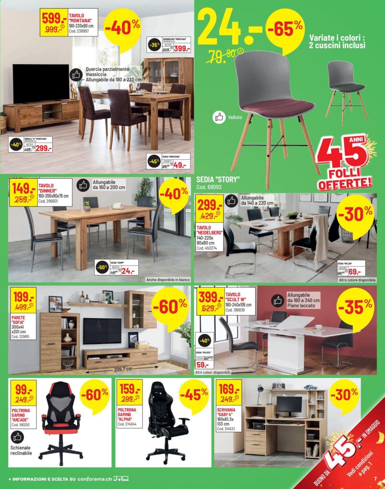 Volantino Conforama - 31.8.2021 - 13.9.2021. Pagina 7