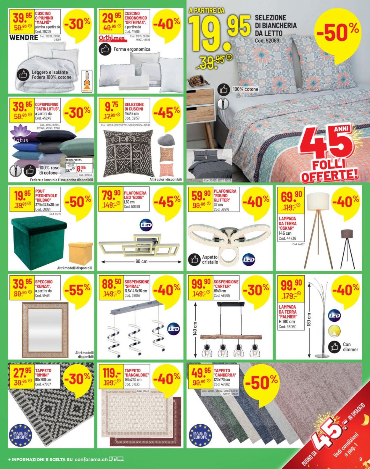 Volantino Conforama - 31.8.2021 - 13.9.2021. Pagina 9