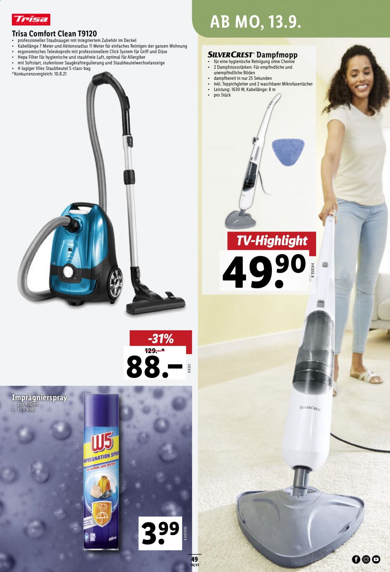 Prospekt Lidl - 9.9.2021 - 15.9.2021. Seite 49