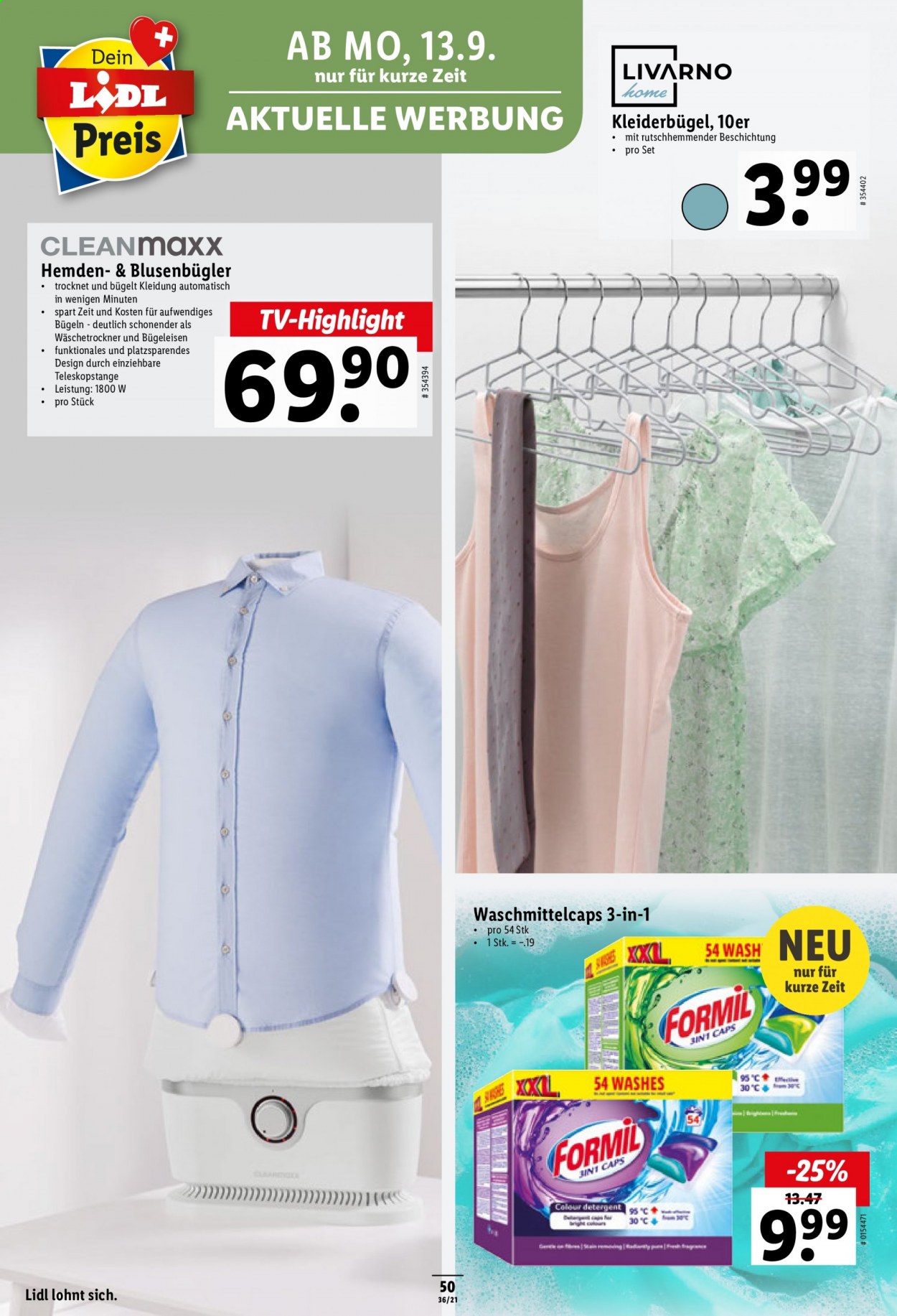Prospekt Lidl - 9.9.2021 - 15.9.2021. Seite 50