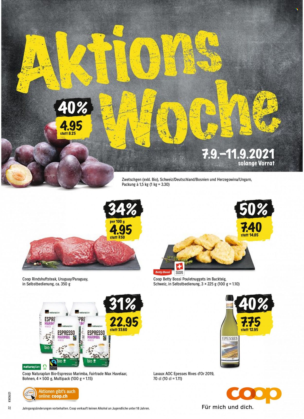 Prospekt Coop - 7.9.2021 - 11.9.2021. Seite 1