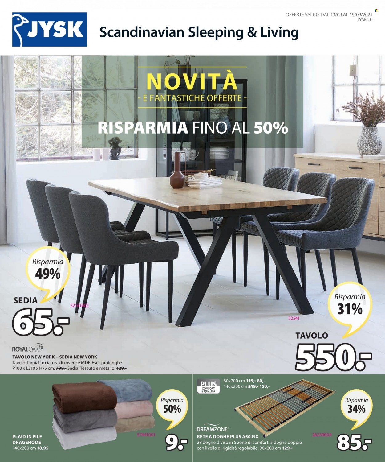 Volantino JYSK - 13.9.2021 - 19.9.2021. Pagina 1