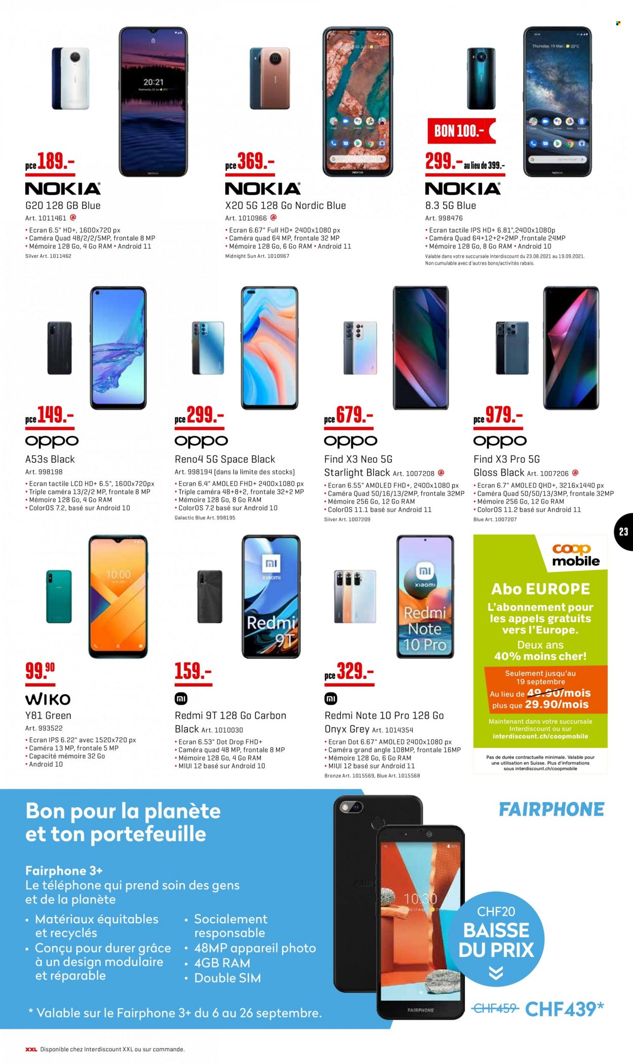Volantino Interdiscount - 13.9.2021 - 26.9.2021. Pagina 23