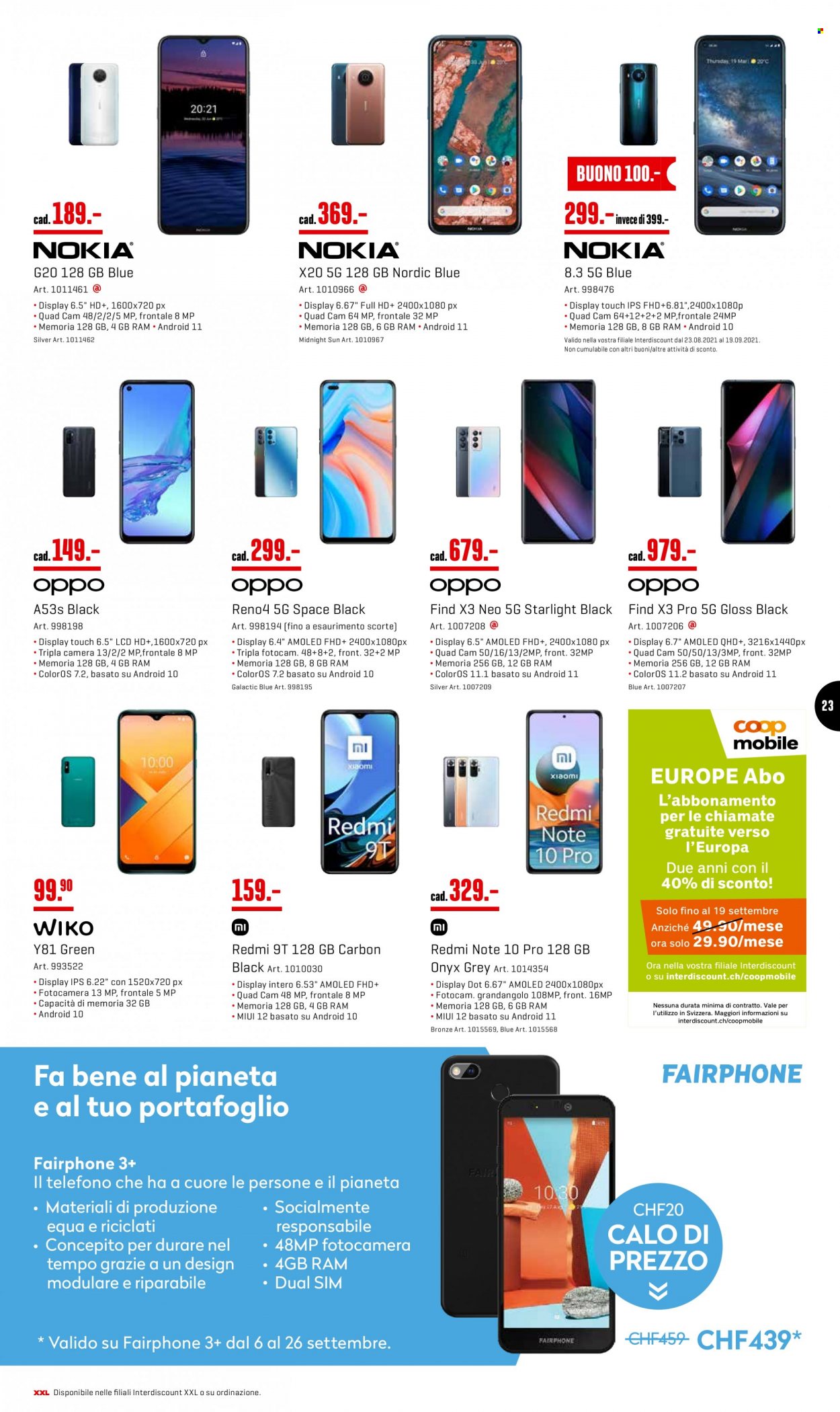 Volantino Interdiscount - 13.9.2021 - 26.9.2021. Pagina 23