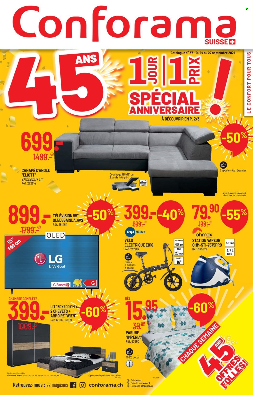 Volantino Conforama - 14.9.2021 - 27.9.2021. Pagina 1