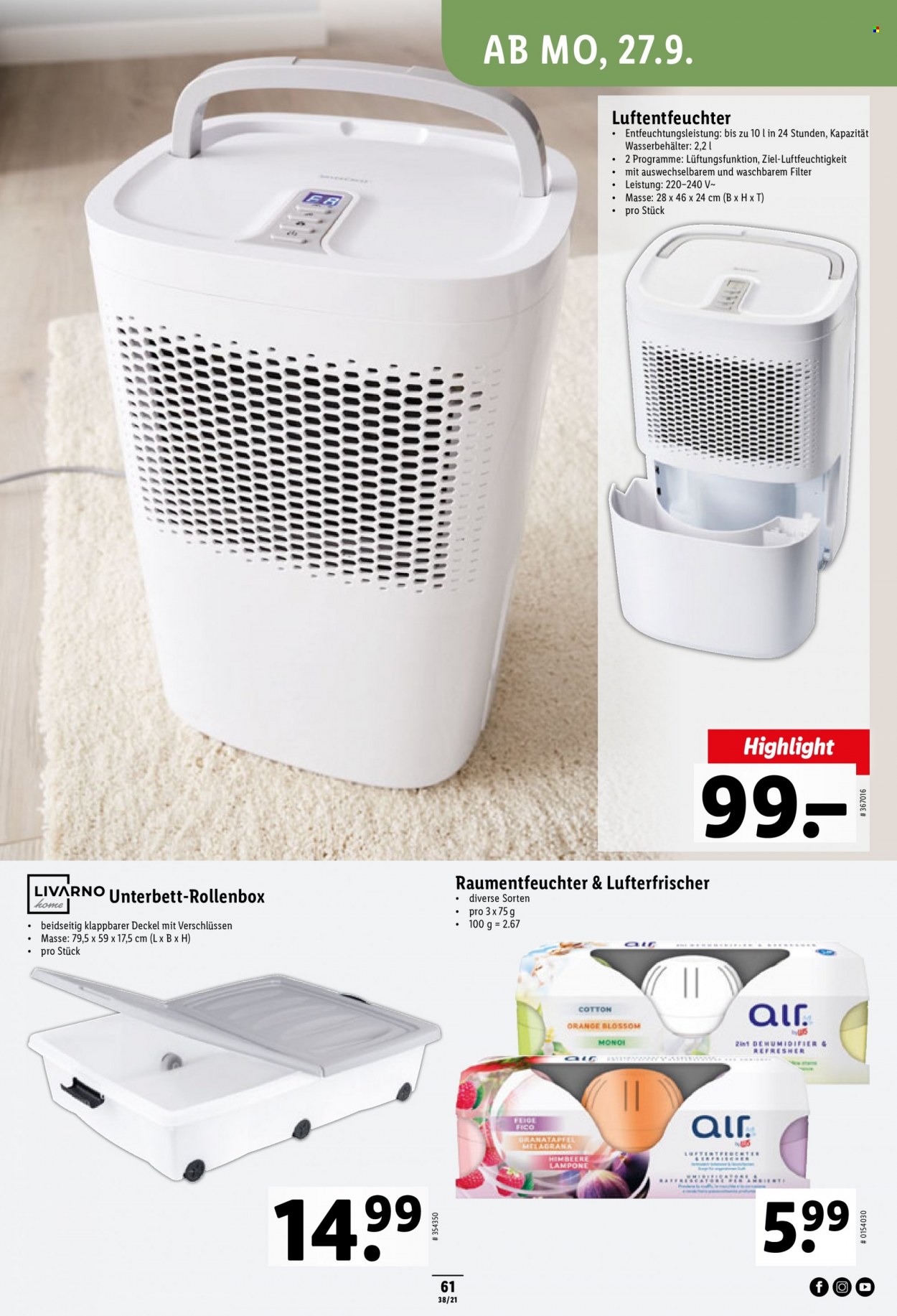 Prospekt Lidl - 23.9.2021 - 29.9.2021. Seite 61