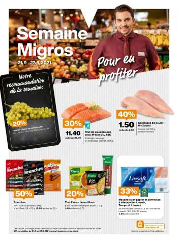 Catalogue Migros - 21.9.2021 - 27.9.2021.