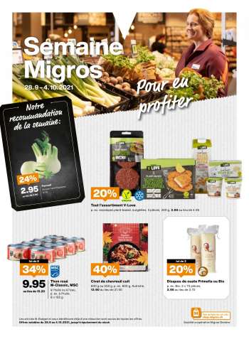 Catalogue Migros - 28.9.2021 - 4.10.2021.