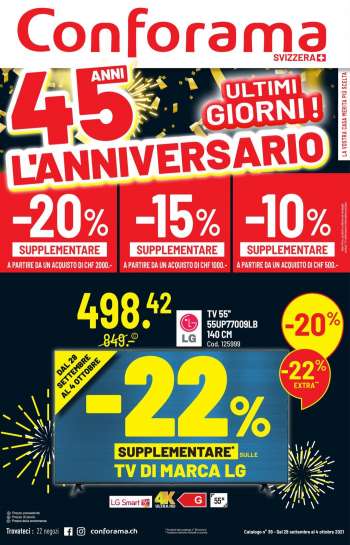 Catalogue Conforama - 28.9.2021 - 4.10.2021.