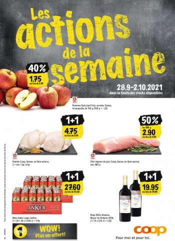 Prospekte Coop - 28.9.2021 - 1.10.2021.