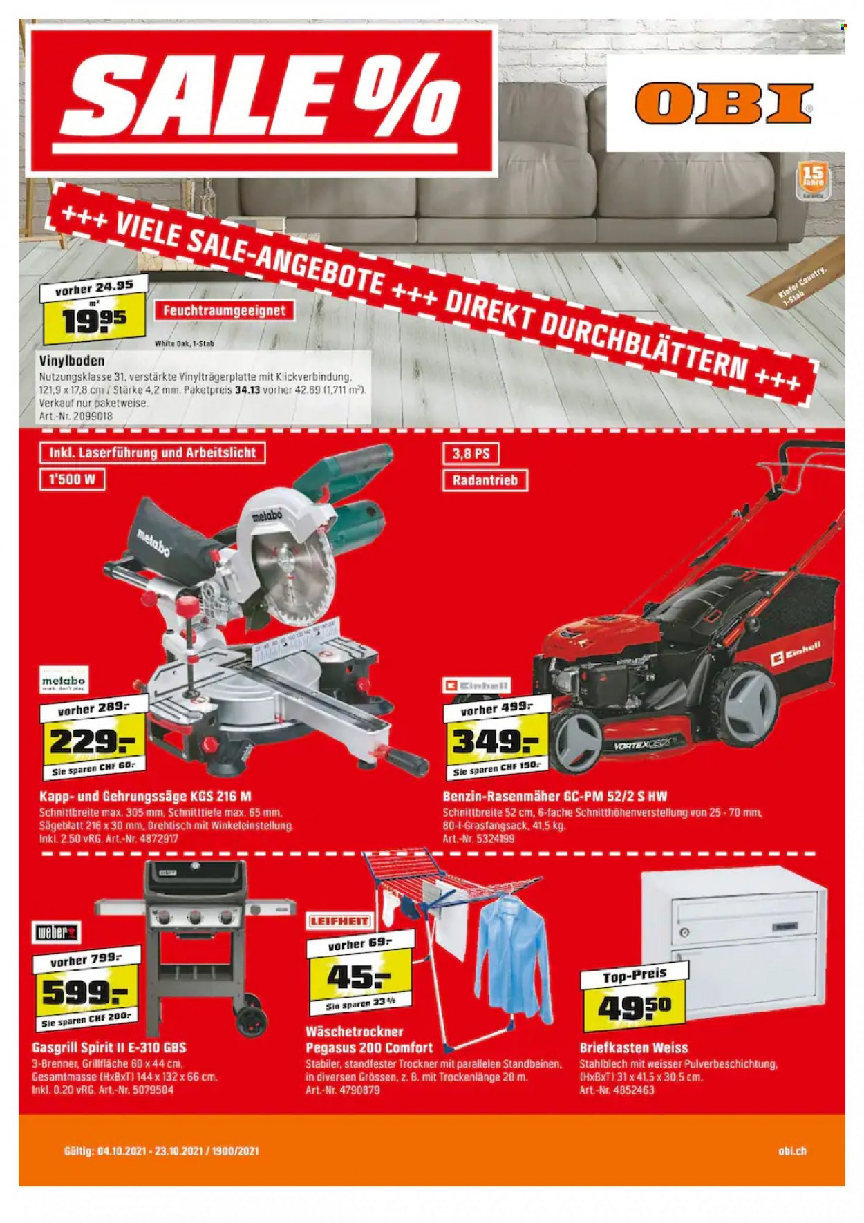 Volantino OBI - 4.10.2021 - 23.10.2021. Pagina 1