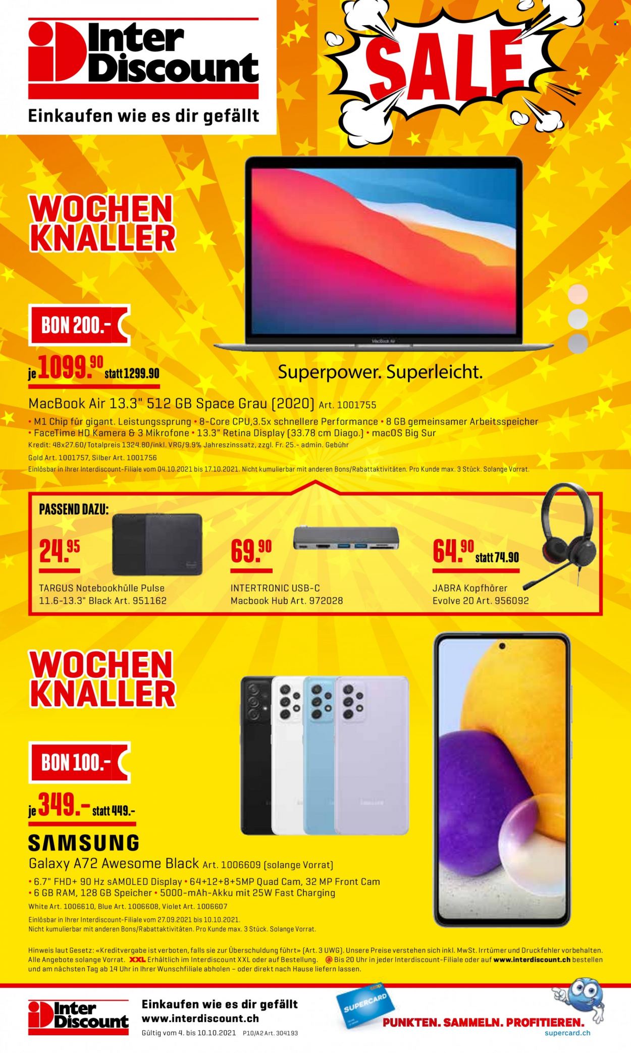 Volantino Interdiscount - 4.10.2021 - 10.10.2021. Pagina 20
