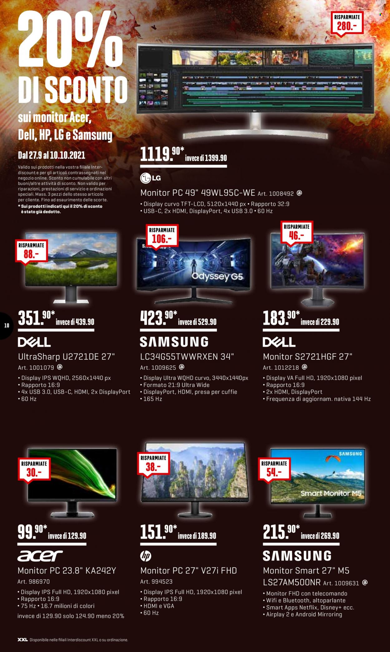 Volantino Interdiscount - 4.10.2021 - 10.10.2021. Pagina 10