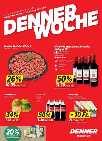 Prospekte Denner - 9.11.2021 - 15.11.2021.