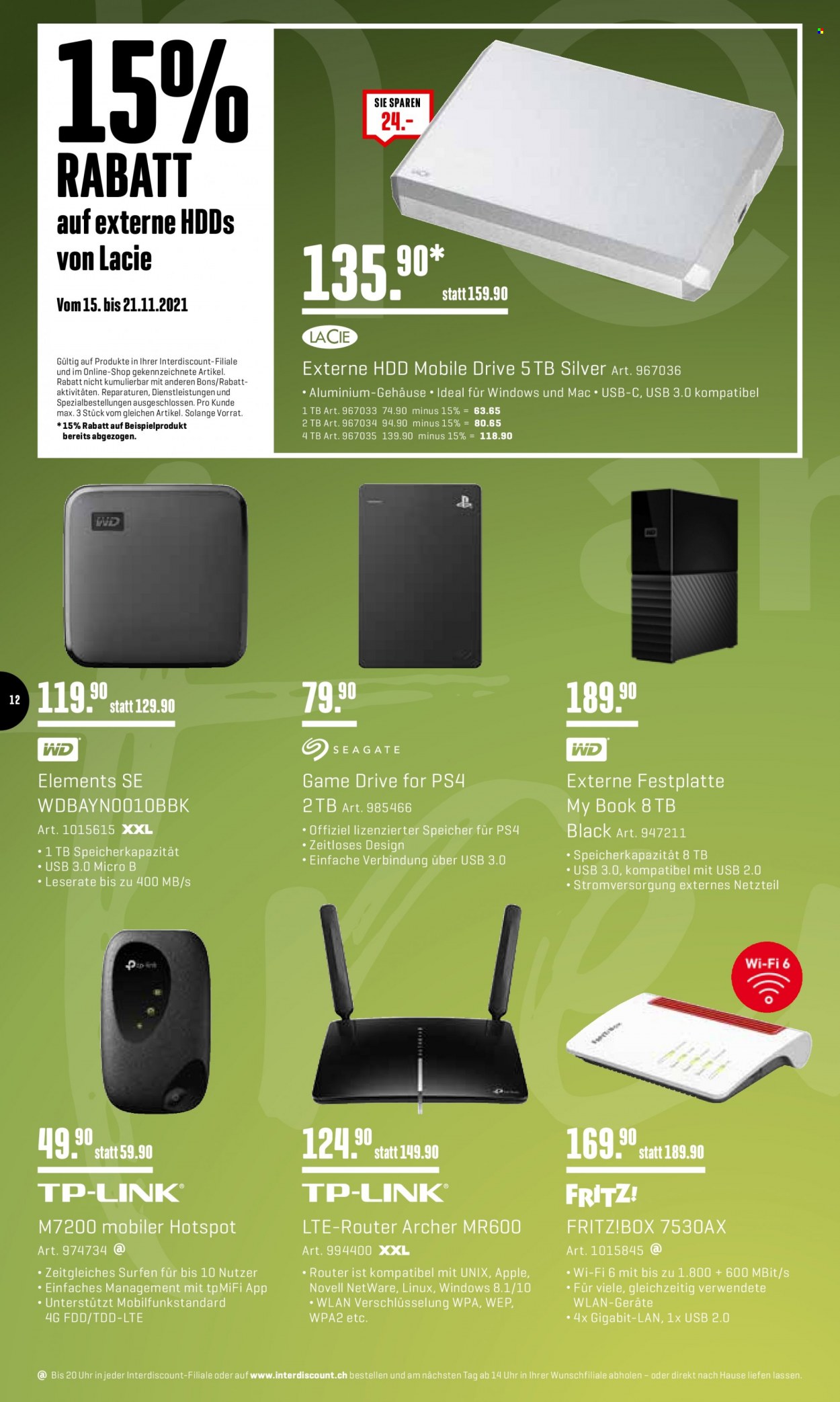 Prospekt Interdiscount - 15.11.2021 - 21.11.2021. Seite 12