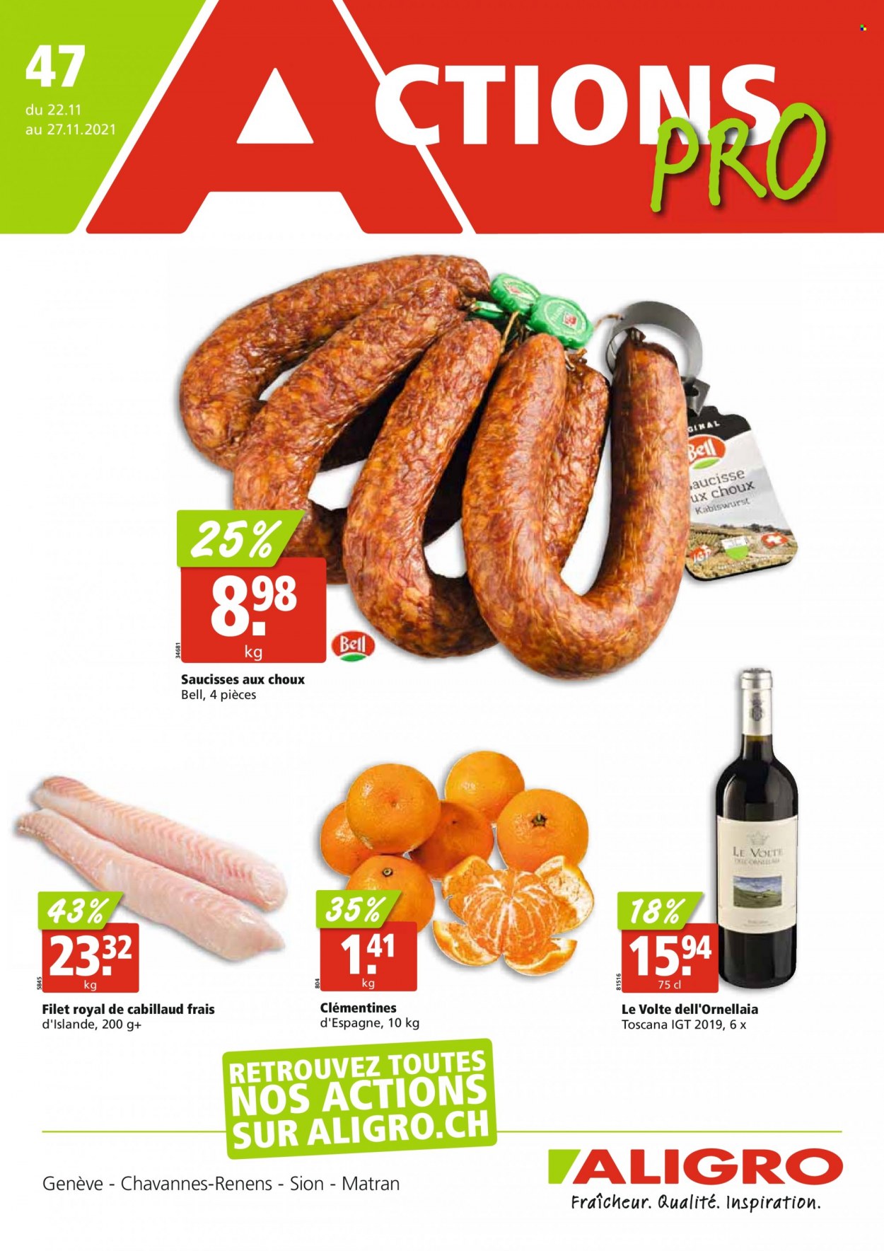 Prospekt ALIGRO - 22.11.2021 - 27.11.2021. Seite 1