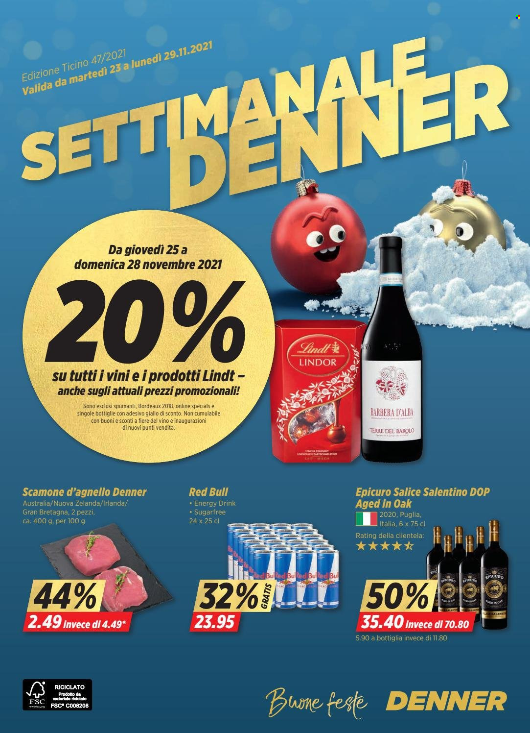 Volantino Denner - 23.11.2021 - 29.11.2021. Pagina 1