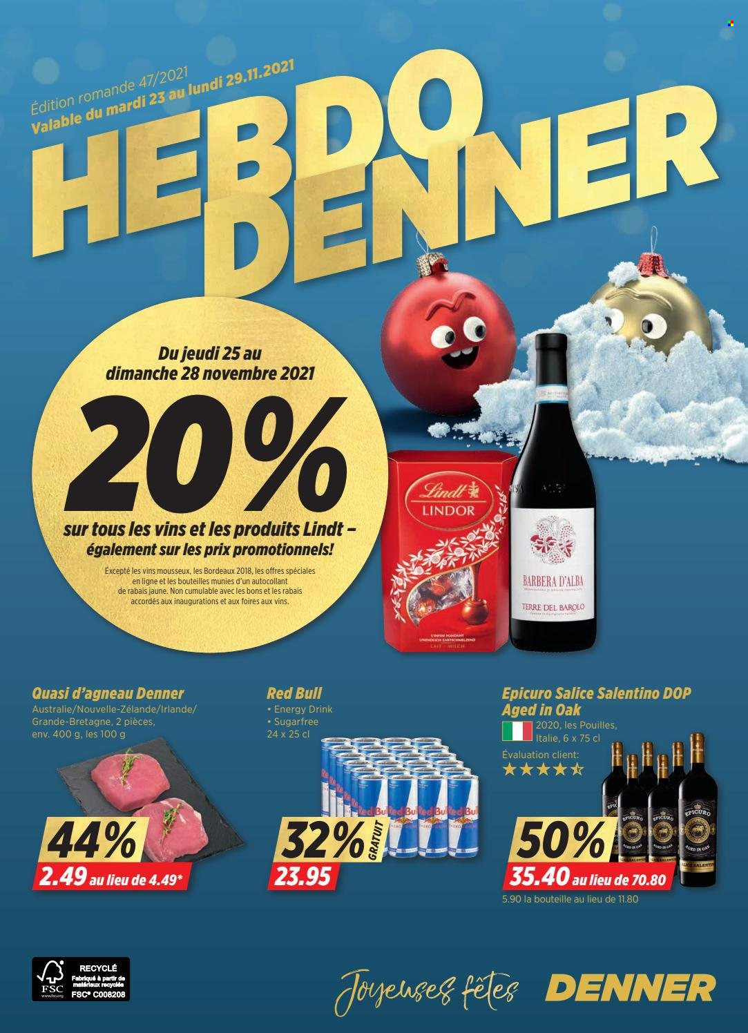 Prospekt Denner - 23.11.2021 - 29.11.2021. Seite 1