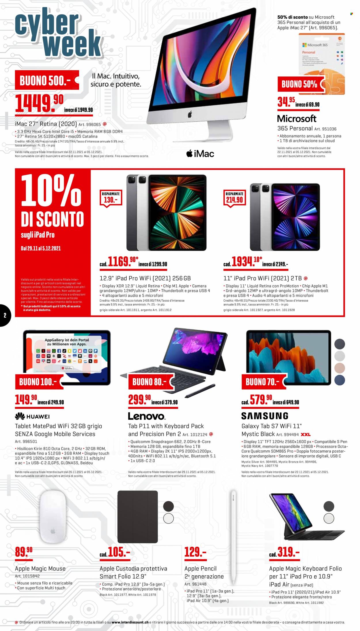 Prospekt Interdiscount - 29.11.2021 - 5.12.2021. Seite 2