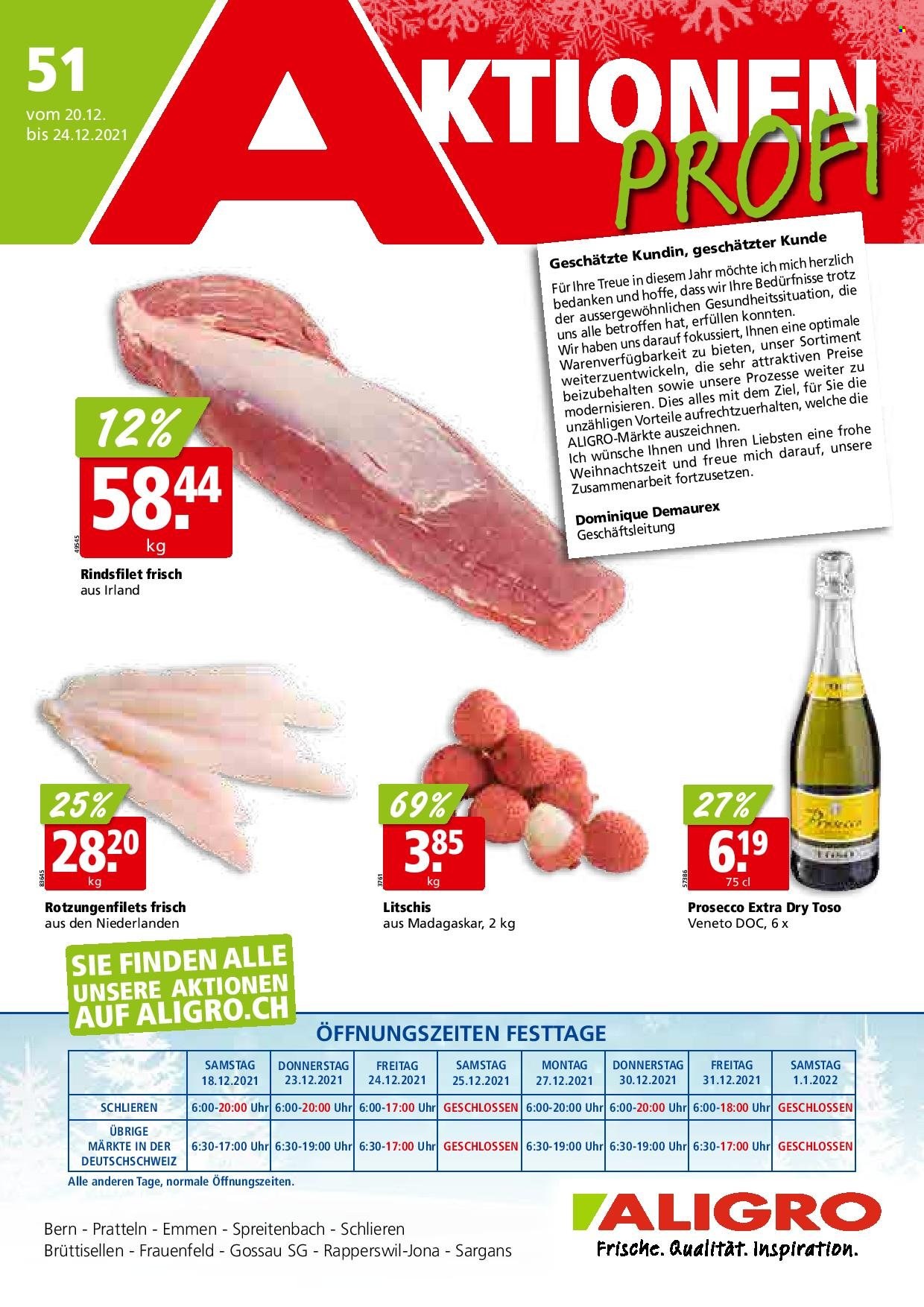 Prospekt ALIGRO - 20.12.2021 - 24.12.2021. Seite 1