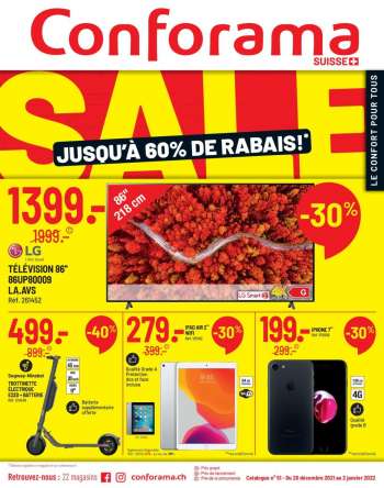 Catalogue Conforama - 20.12.2021 - 2.1.2022.